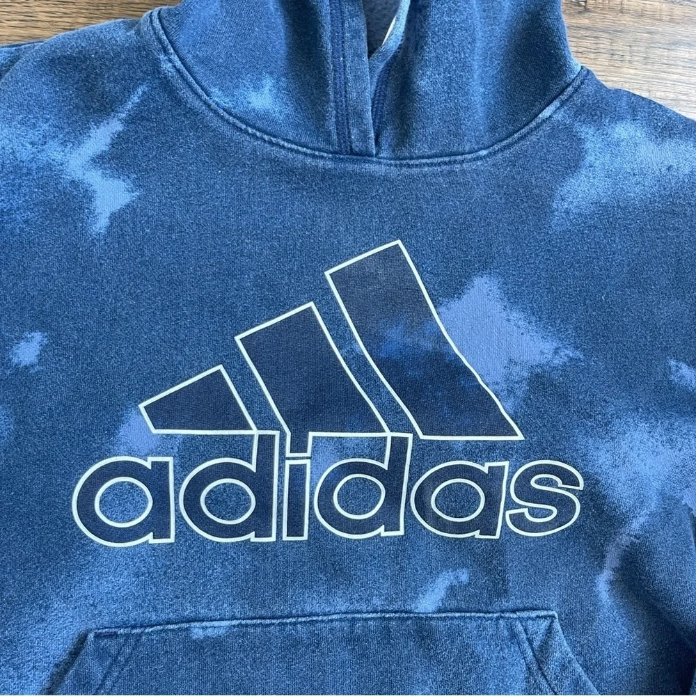 Adidas boys Blue Tie-Dye Hoodie size XL casual